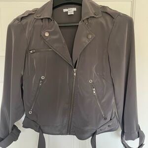 Bar III Women's Charcoal Bomber Jacket